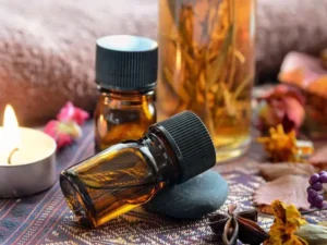 óleos essenciais naturais para bem-estar e saúde.